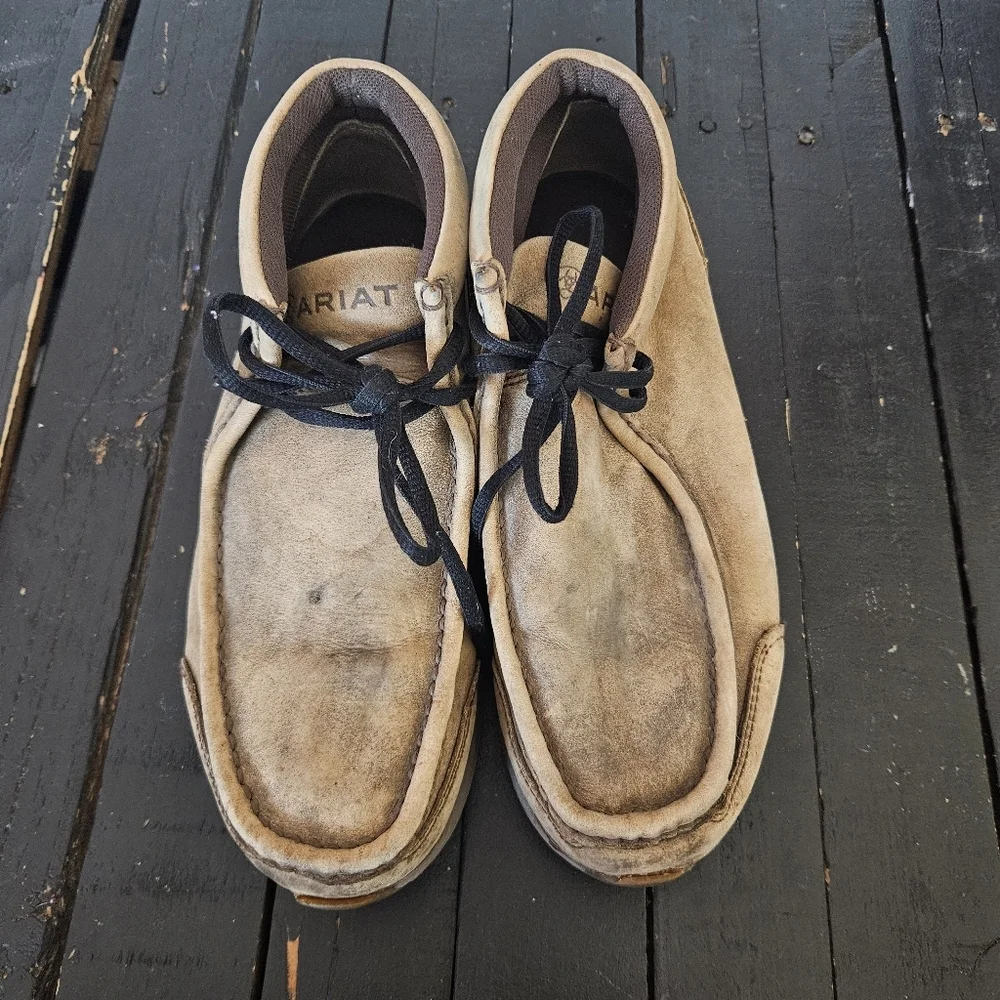 Ariat Men's 7 Spitfire Tan Brown Chukka Boots Lace Up Moccasin Work Western